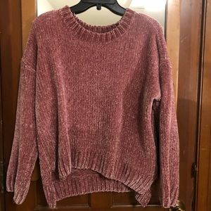 Chenille pink sweater Aeropostale